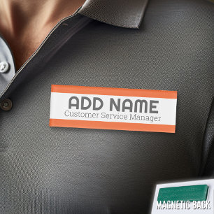 Moderner Minimaler Name Farbe Akzent Mitarbeiter Namenschild