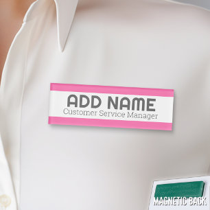 Moderner Minimaler Name Farbe Akzent Mitarbeiter Namenschild