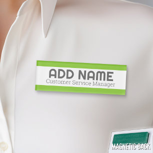 Moderner Minimaler Name Farbe Akzent Mitarbeiter Namenschild