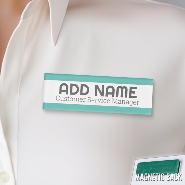 Moderner Minimaler Name Farbe Akzent Mitarbeiter Namenschild (Custom Name Tag - Personalize )