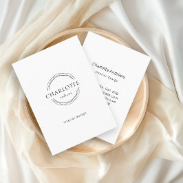 Moderner, minimaler Salon, Logo-Kreis Visitenkarte