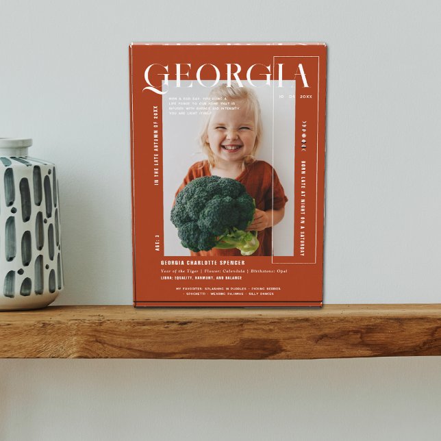 Moderner Minimaler Snapshot | Geburtstag eines Jah Fotoblock (Von Creator hochgeladen)