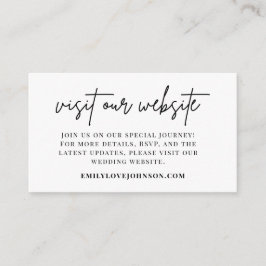 Moderner Minimaler UAWG QR-Code für die Hochzeitss Begleitkarte