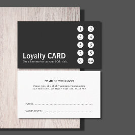 Moderner Minimaler Weißer Salon Punch Treuekarte