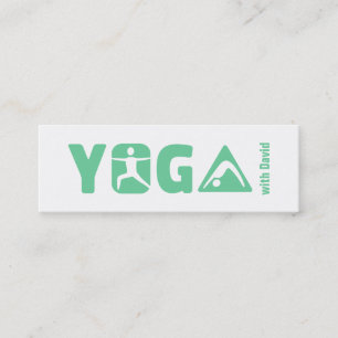 Moderner minimaler Yoga Freelance Instructor Mini Visitenkarte