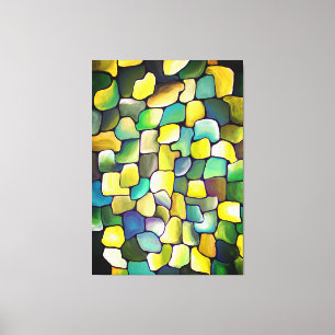 Moderner Minimalismus Artdeco Grünes Muster Leinwanddruck