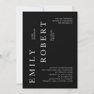 Moderner Minimalismus Einladung zur Hochzeit Schwa