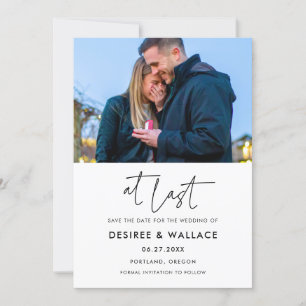 Moderner Minimalismus Endlich Foto Save The Date