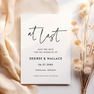 Moderner Minimalismus endlich Save The Date