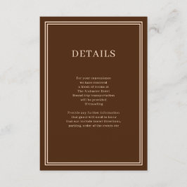 Moderner Minimalismus Kaffeekarte Begleitkarte