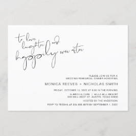 Moderner Minimalismus Lässige Script Probe Abendes Einladung