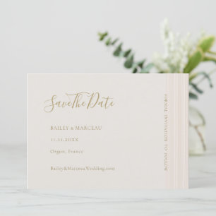  Moderner minimalist Champagne-Gold Save-The-Date  Einladung