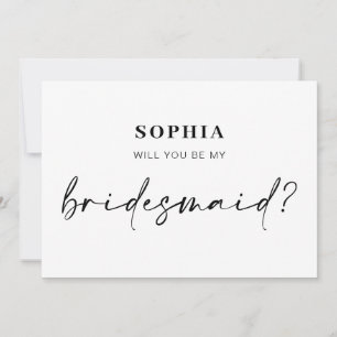 Moderner Minimalist Werden Sie meine Bridesmädchen Einladung