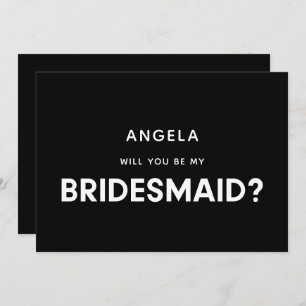 Moderner Minimalist wird meine Bridesaid-Karte sei Einladung