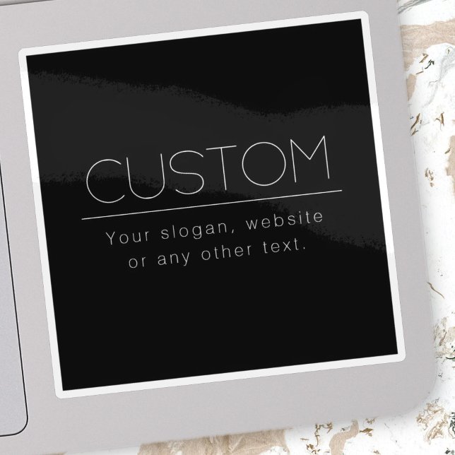 Moderner, minimalistisch bearbeitbarer Text | Schw Aufkleber (Von Creator hochgeladen)