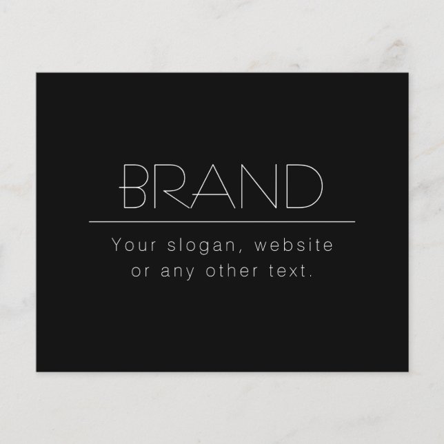 Moderner, minimalistisch bearbeitbarer Text | Schw Flyer (Vorne)