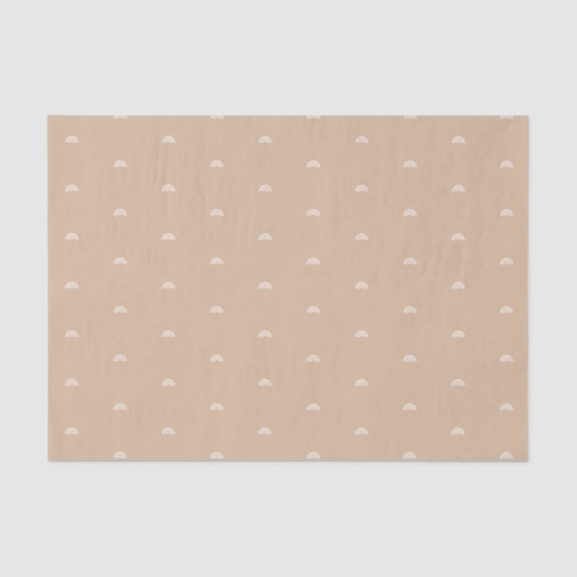 Moderner Minimalistisch Beige Boho Rainbow Seidenpapier (Vorderseite)