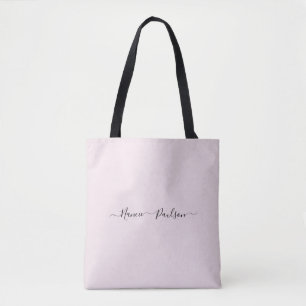 Moderner Minimalistisch Blush Pink Script Individu