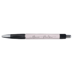 Moderner Minimalistisch Blush Pink Script Individu Kugelschreiber