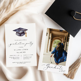 Moderner Minimalistischer Abschluss Kalligrafie Einladung