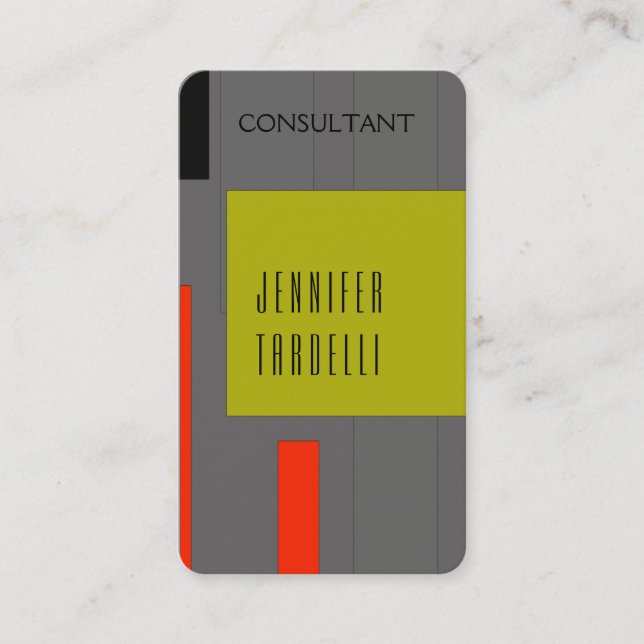 Moderner Minimalistischer Abstrakter kreativer Hin Visitenkarte (Vorderseite)