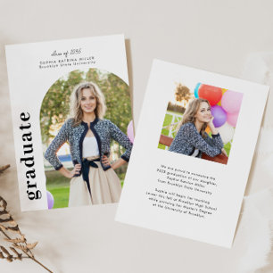 Moderner Minimalistischer Arch 2 Foto Graduate Abs Ankündigung