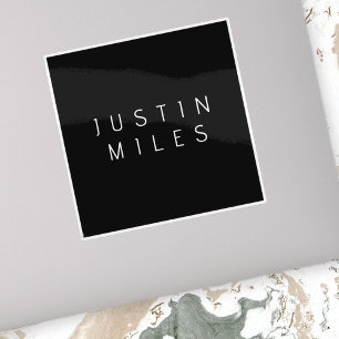 Moderner minimalistischer, bearbeitbarer Name   Sc Aufkleber