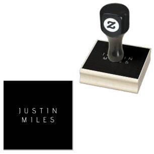 Moderner minimalistischer, bearbeitbarer Name   Sc Gummistempel