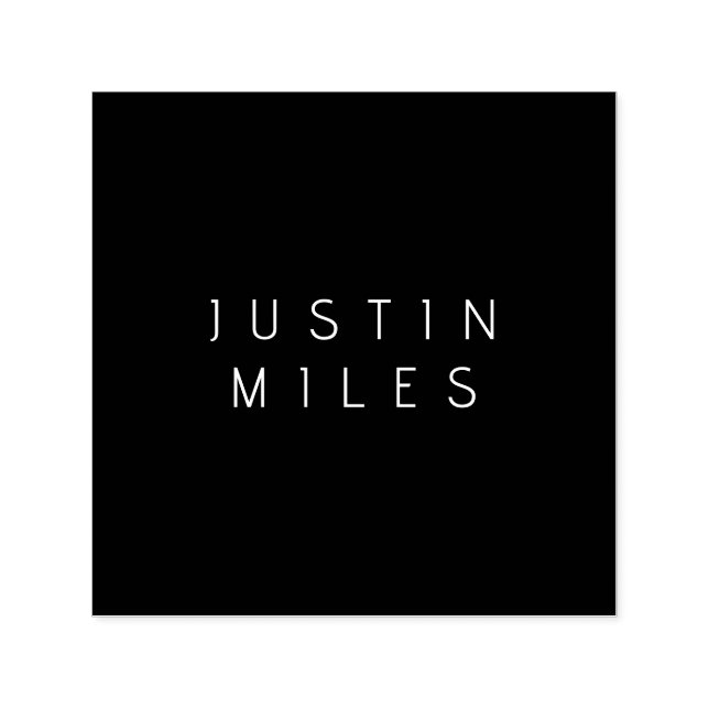 Moderner minimalistischer, bearbeitbarer Name | Sc Permastempel (Design)