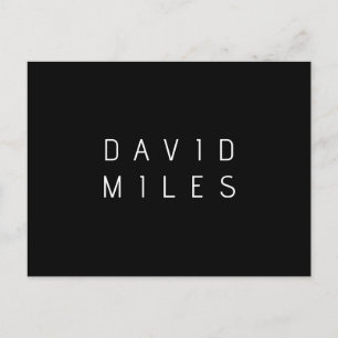 Moderner minimalistischer, bearbeitbarer Name   Sc Postkarte