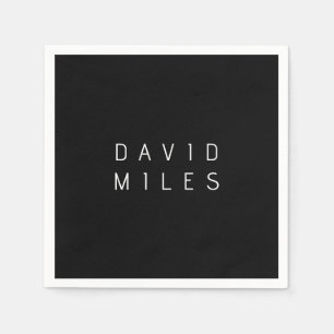 Moderner minimalistischer, bearbeitbarer Name   Sc Serviette