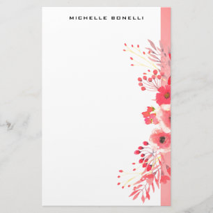 Moderner Minimalistischer Beruflicher Blumenstrauß Briefpapier