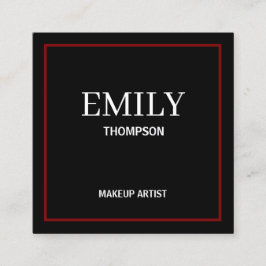 Moderner Minimalistischer Beruflicher Makeup-Künst Quadratische Visitenkarte