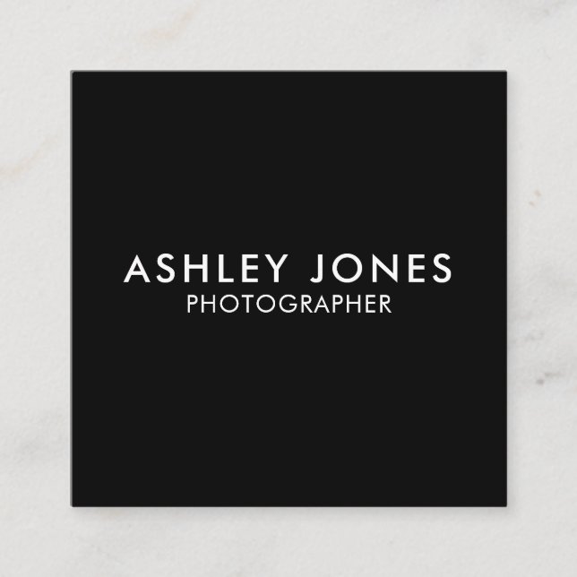 Moderner Minimalistischer Beruflicher QR-Code Quadratische Visitenkarte (Vorderseite)