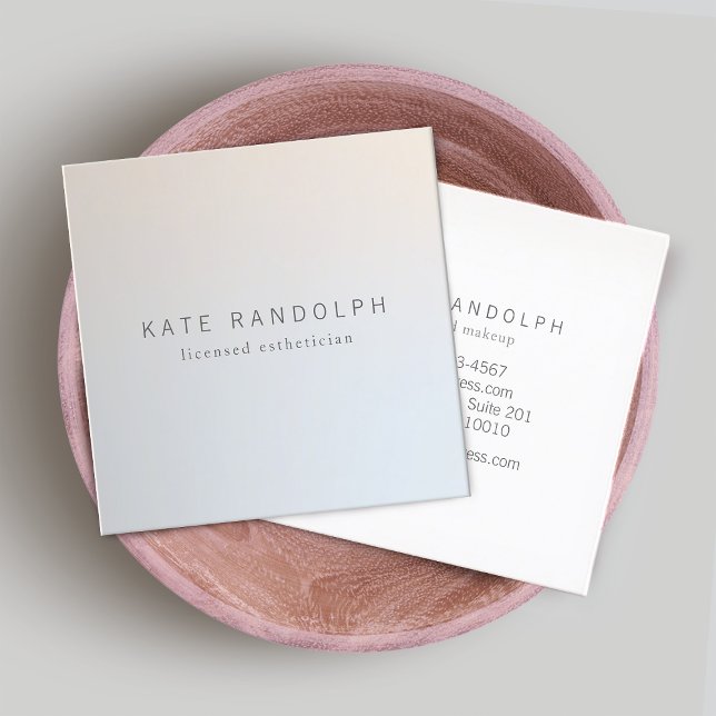 Moderner Minimalistischer Beruflicher Silberplatz Quadratische Visitenkarte (Von Creator hochgeladen)