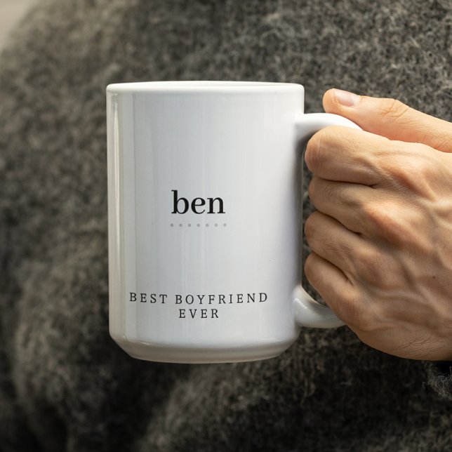 Moderner Minimalistischer bester Freund je Persona Zweifarbige Tasse (Von Creator hochgeladen)