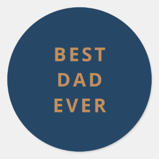 Moderner Minimalistischer Bester Vater je Vatertag Runder Aufkleber