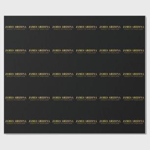 Moderner Minimalistischer Black Gold Beruflich Tre Geschenkpapier