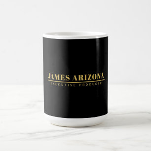 Moderner Minimalistischer Black Gold Beruflich Tre Kaffeetasse