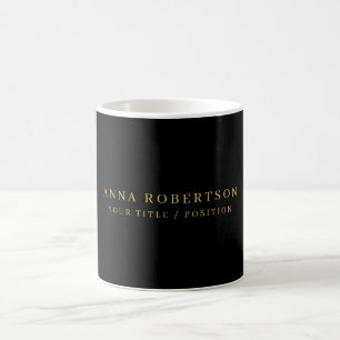 Moderner Minimalistischer Black Gold Beruflich Tre Kaffeetasse