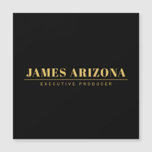 Moderner Minimalistischer Black Gold Beruflich Tre Magnetkarte