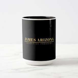 Moderner Minimalistischer Black Gold Beruflich Tre Zweifarbige Tasse