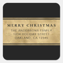 Moderner Minimalistischer Black Gold Weihnachtsmar