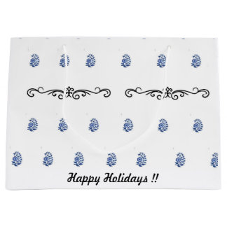 Moderner minimalistischer Blume Große Geschenktüte