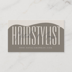 Moderner minimalistischer Boho-Bogen-Friseur Visitenkarte