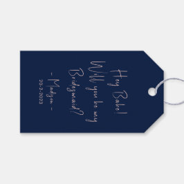 Moderner Minimalistischer Bridesmaid-Vorschlag Scr Geschenkanhänger