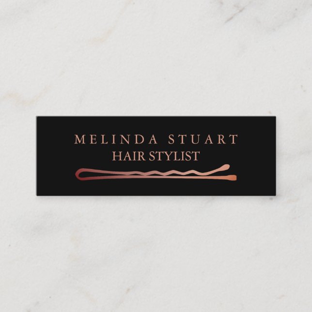 Moderner Minimalistischer Chic Elegante Treppe Mini Visitenkarte (Vorderseite)