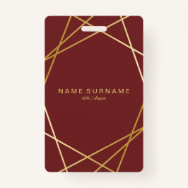 Moderner Minimalistischer Chic-geometrisches Gold Ausweis
