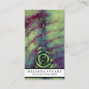 Moderner minimalistischer chic Musiklehrer Gitarre Visitenkarte