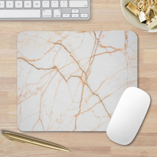 moderner minimalistischer, chic skandinavischer we mousepad (modern minimalist chic scandinavian white marble mouse pad)